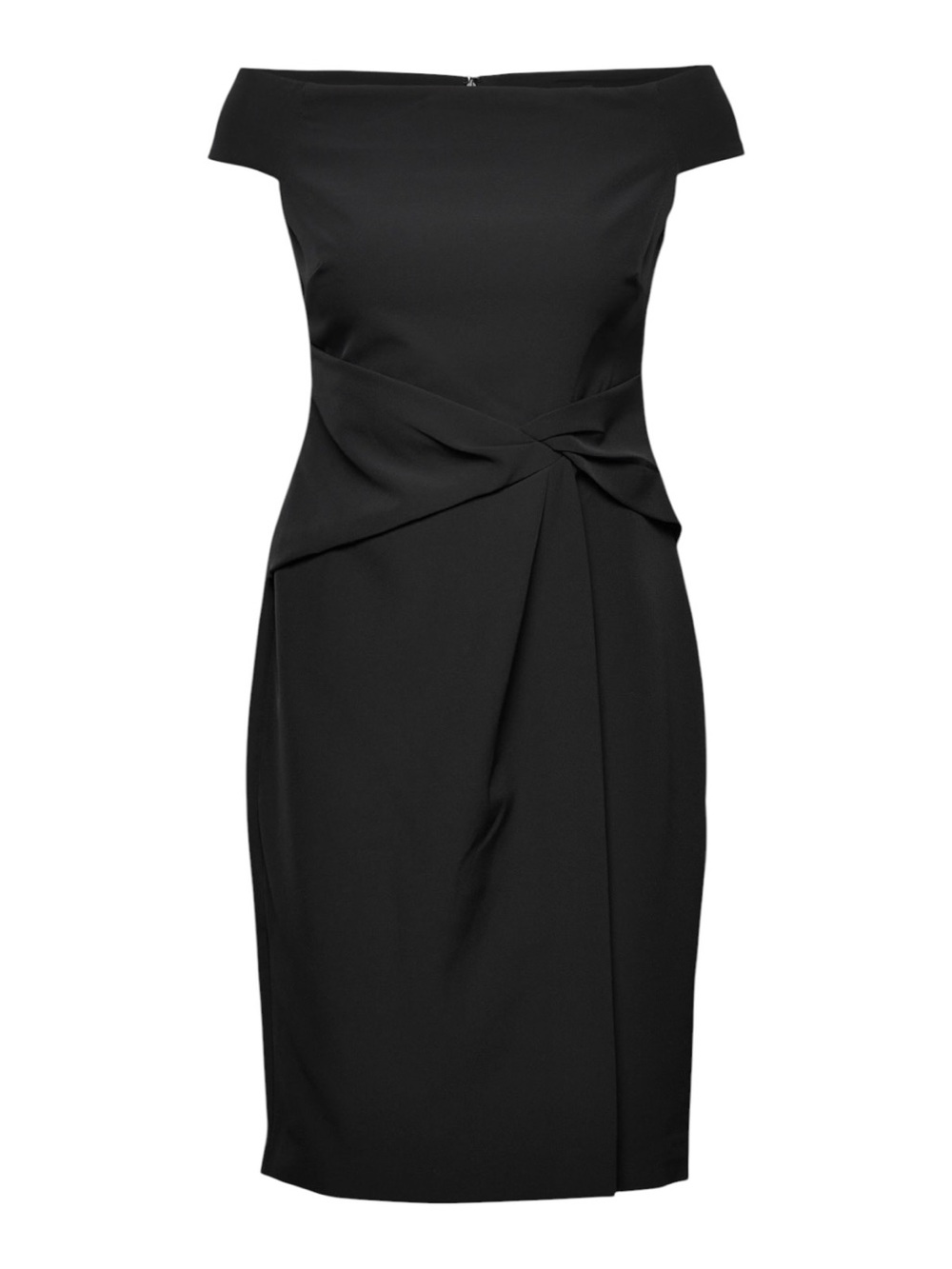 Lauren Ralph Lauren Black Off-The-Shoulder Cocktail Dress NWT - Picture 2 of 5